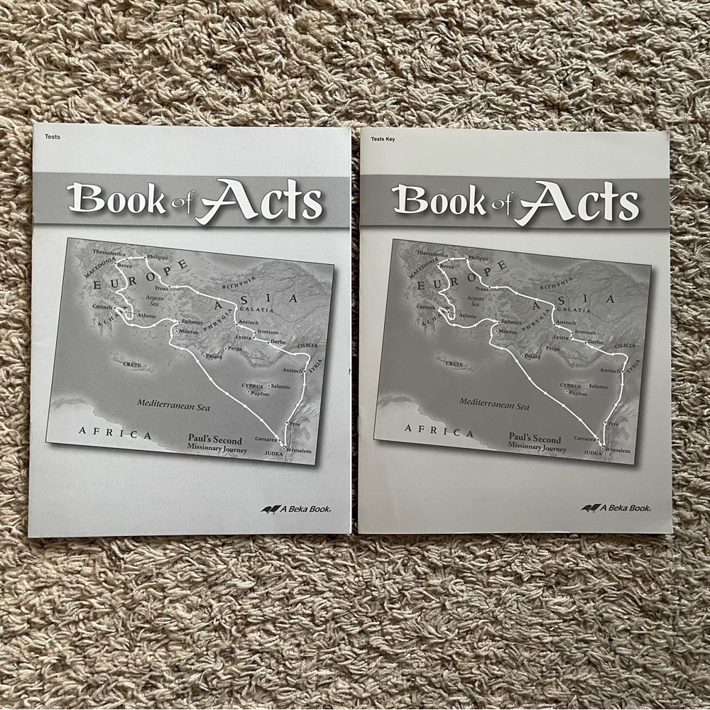 Abeka Homeschool Book Of Acts Tests/Tests Key Books